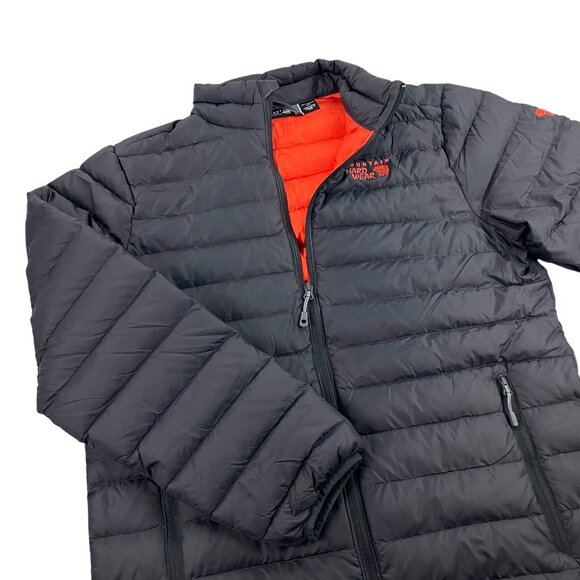 Mountain Hardwear 650 Down Puffer Jacket Mens Size M SLIM FIT Packable Gray - Picture 1 of 13